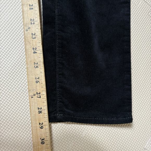 LOFT Women’s Modern Skinny Black Velvet Pants Size 12 Cotton Stretch Goth Chic - Picture 11 of 11